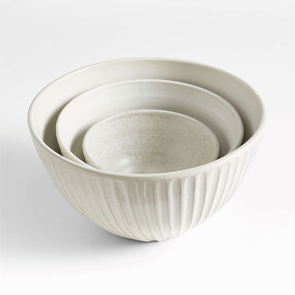 Caramel Ceramic Mixing Bowls  – Set of 3 - Image 4