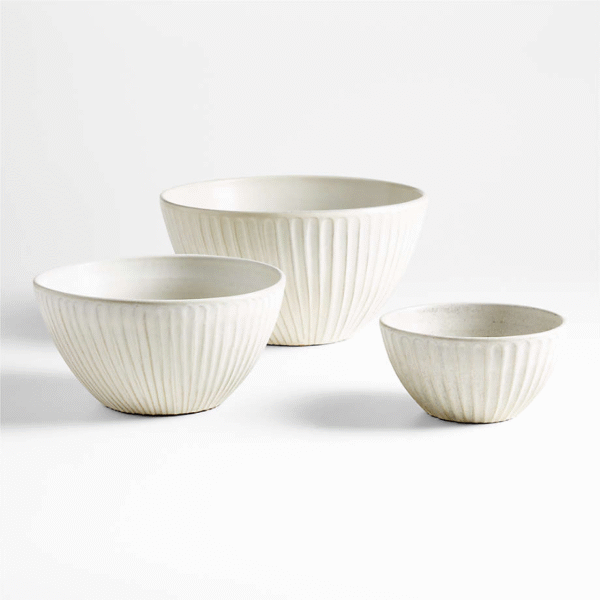 Caramel Ceramic Mixing Bowls  – Set of 3 - Image 5